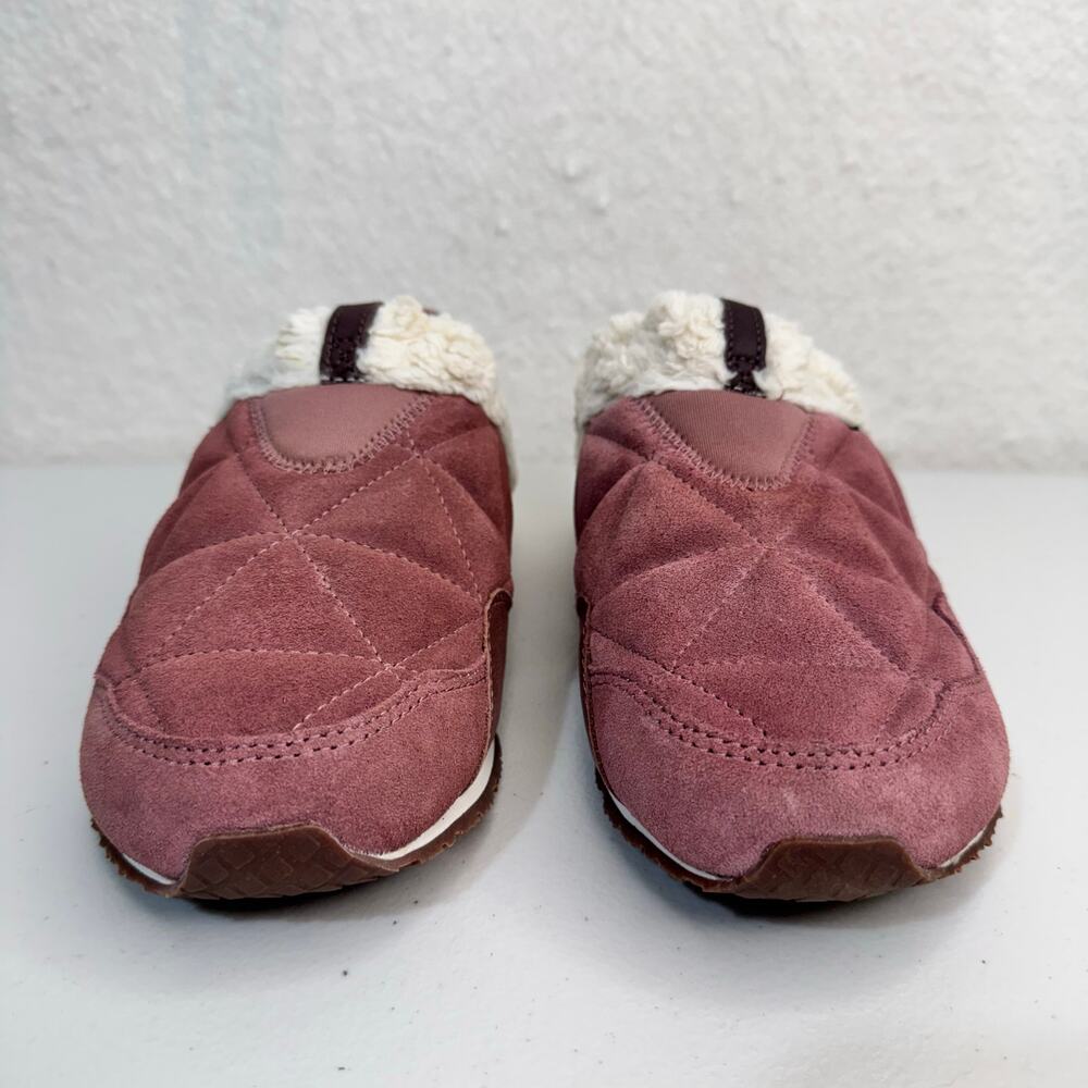 Teva ReEMBER Faux Shearling Plush Slip-On Sneaker Slippers Pink Burlwood Size 8